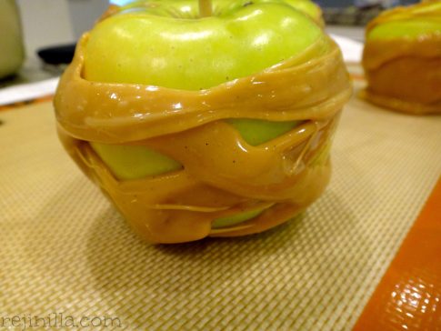 manzana con caramelo